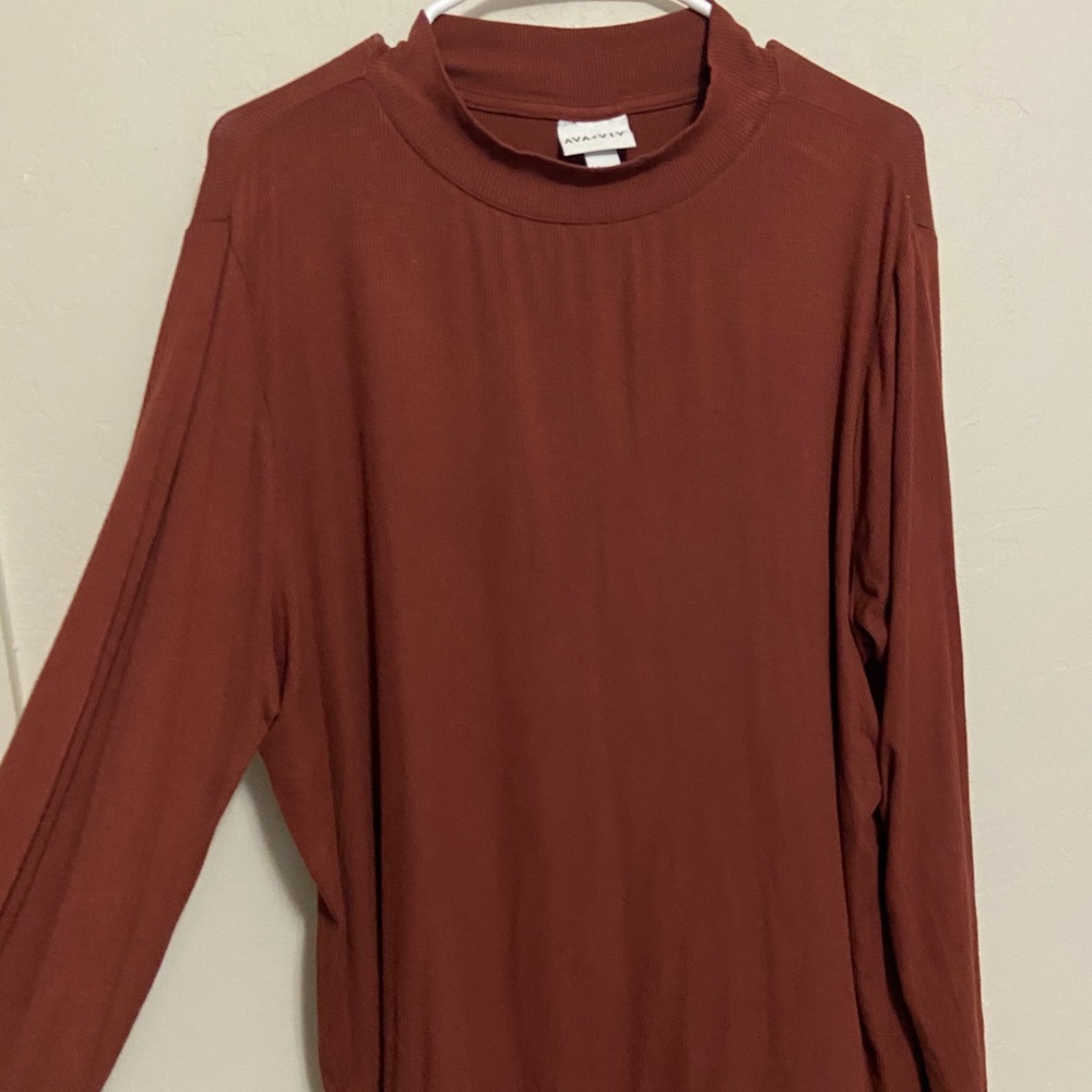 Long sleeve burnt orange turtleneck